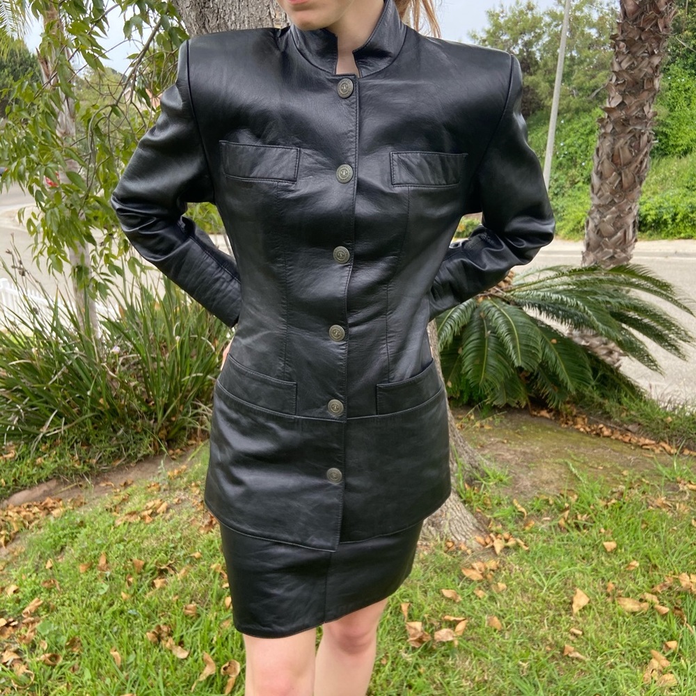 80s Vintage high collar jacket